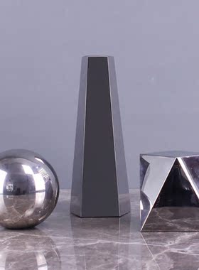 镜面几何水晶有机玻璃金字塔摆件