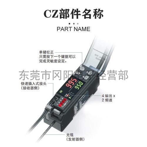 基恩士KEYENCE智能数字RGB光纤色标放大传感器CZ-V21A/P CZ-V22A - 图0