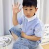 Children's cotton oxford short-sleeved shirt