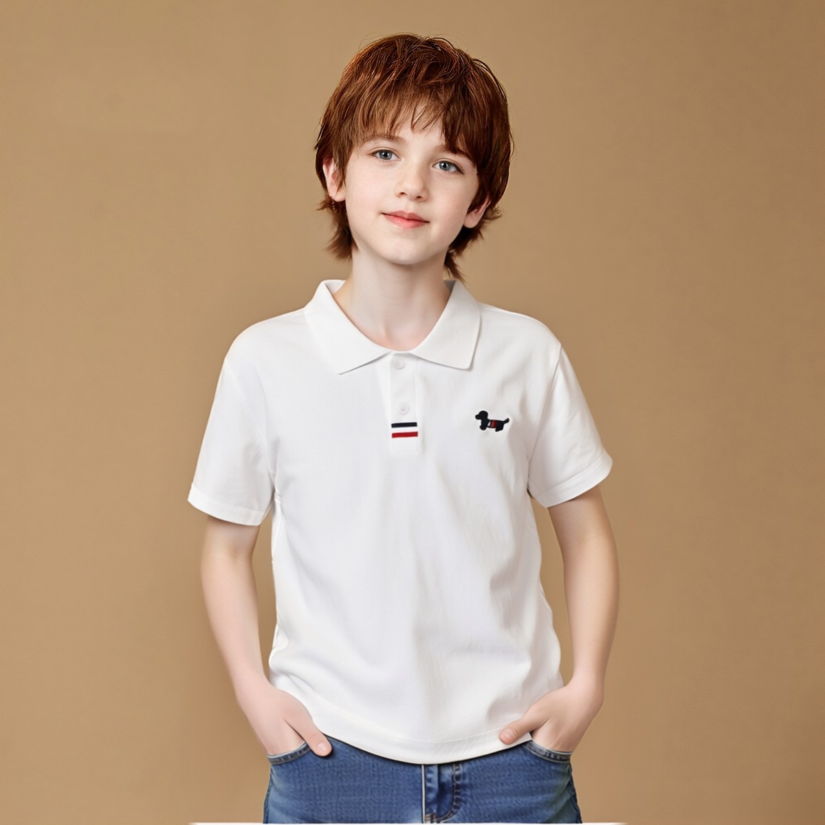 2026童装男儿童短袖polo衫 宝宝夏季薄款透气翻领T恤洋气百搭上衣,淘宝优惠券,粉丝福利购,淘宝优惠卷