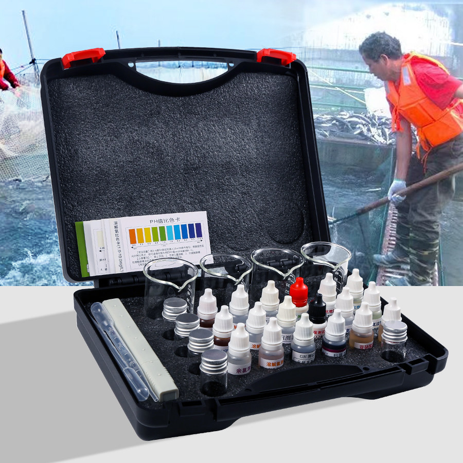 亚硝酸盐氨氮酸碱度ph总碱度总硬度硫化物鱼塘虾塘养殖水质检测盒,淘宝优惠券,粉丝福利购,淘宝优惠卷