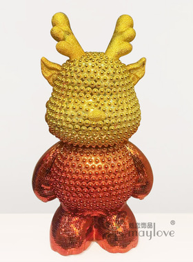 墙面装饰壁树脂玻璃钢异形浪花造型摆件创意空间艺术七彩纳米喷镀