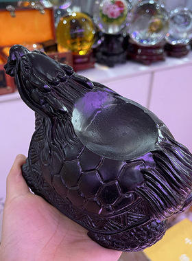 水晶球龙龟树脂底座 居家摆件 树脂工艺品 玉石矿标摆件底座