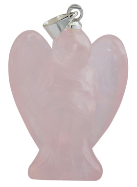 跨境新品天然水晶玉石天使雕刻吊坠工艺品天使水晶石项链吊坠