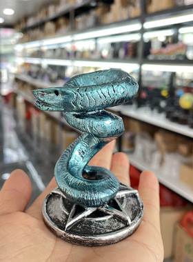 树脂工艺品蛇摆件 水晶球底座 五灵星盘蛇底托创意办公家居摆件