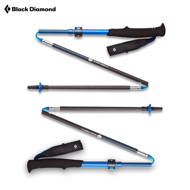 blackdiamond黑钻bd登山杖碳纤维素超轻折叠杖户外徒步手杖112537-图0