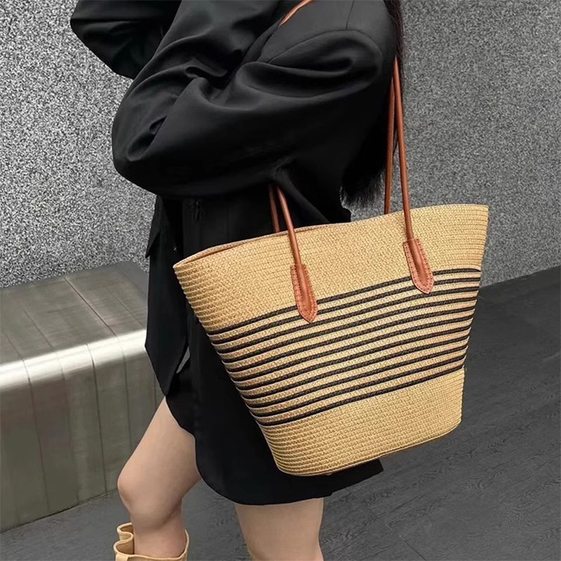 升级版大容量草编包包女2025新款托特包海边度假手提沙滩包单肩包,淘宝优惠券,粉丝福利购,淘宝优惠卷