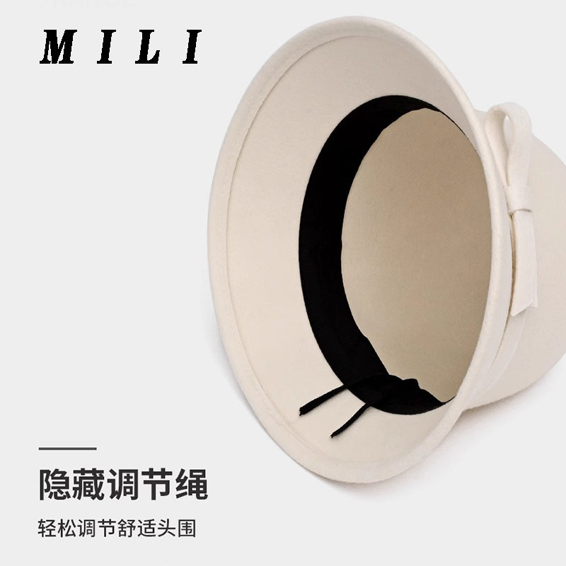 羊毛赫本千金帽子女秋冬季法式优雅礼帽盆帽2025新款毛呢渔夫帽潮,淘宝优惠券,粉丝福利购,淘宝优惠卷