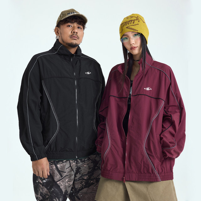 Water repellent reflective stripe jacket N-MAX trendy men's clothing