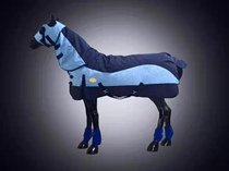 Winter horseclothes with headgear protector legs thickened waterproof and cold-proof horse clothes sports horse clothes 900D oxford cloth