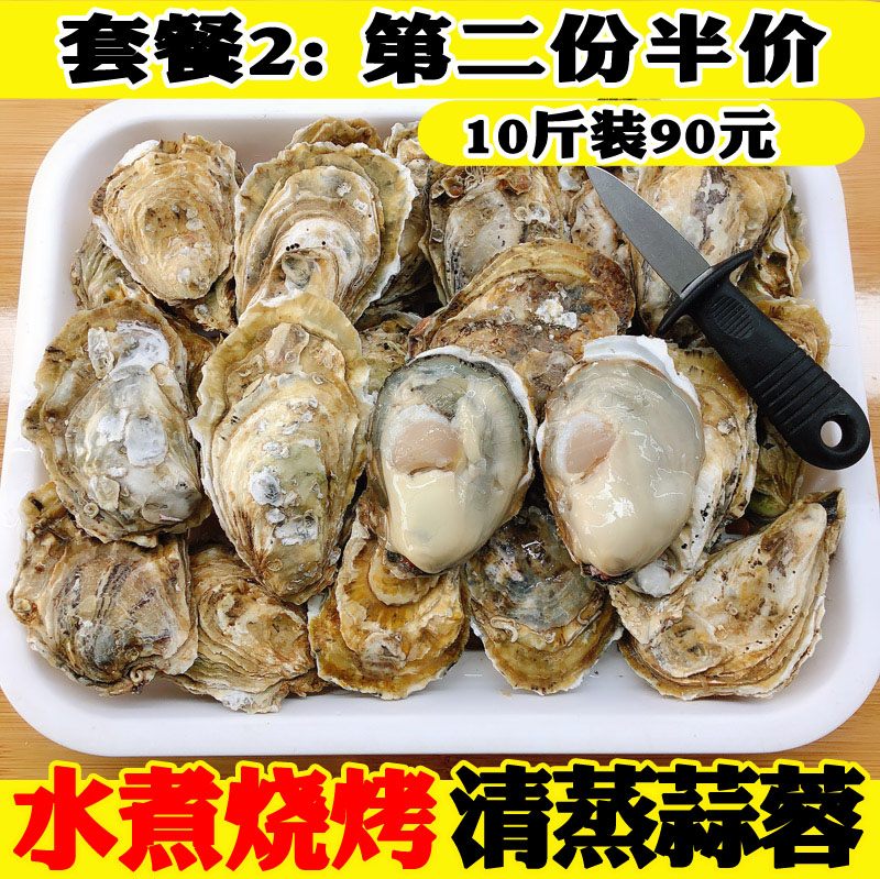 海鲜生蚝鲜活生蚝野生大牡蛎新鲜海蛎子带壳大生蚝肉即食烧烤 - 图1