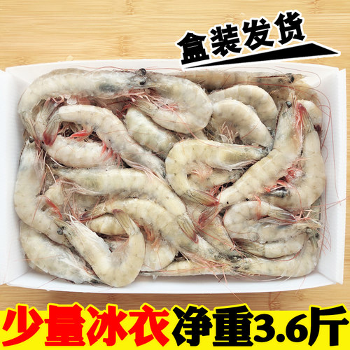 大虾海鲜水产鲜活冷冻基围虾海虾鲜虾对虾青虾白虾活虾速冻虾4斤 - 图1