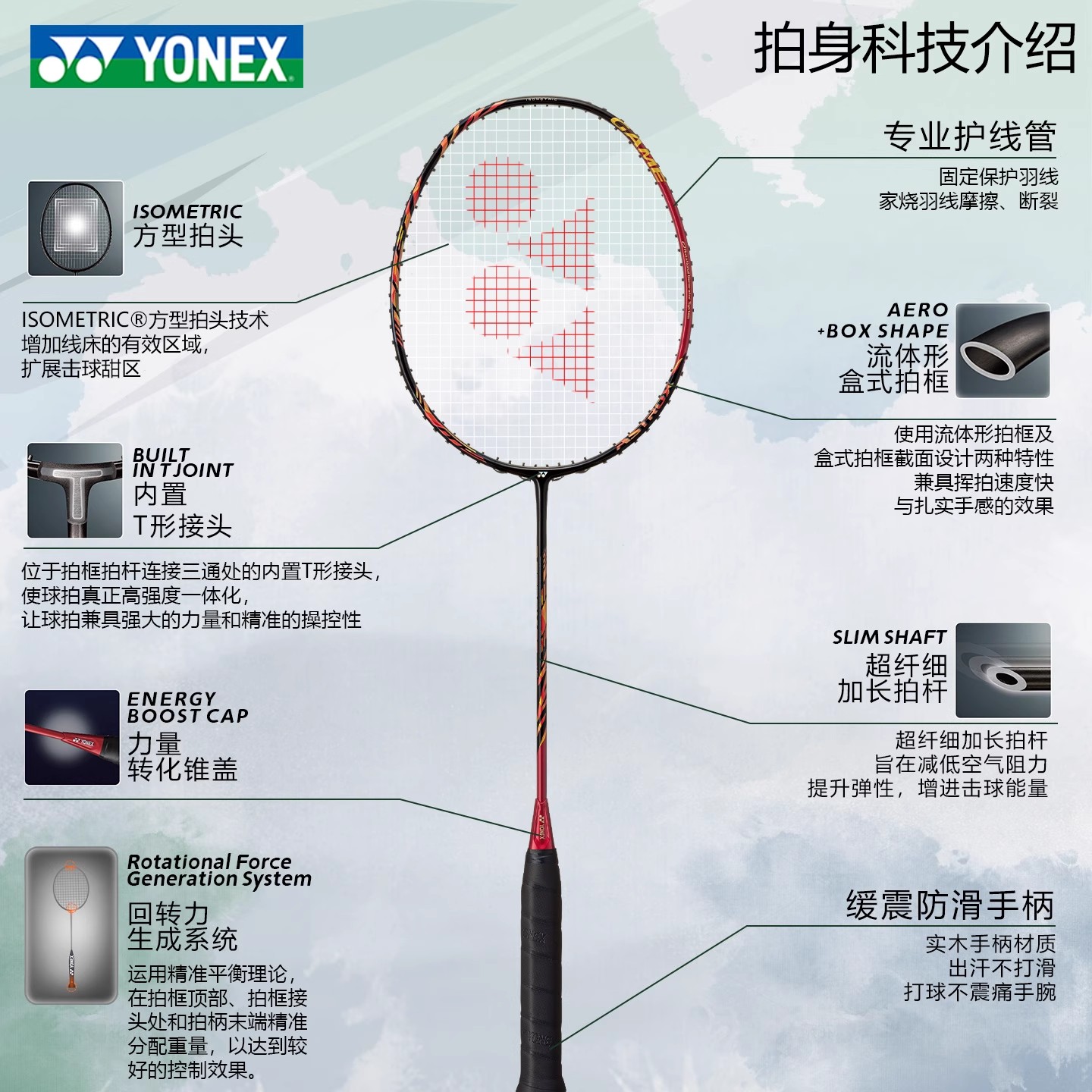 YONEX尤尼克斯全碳素羽毛球拍入门进阶旗舰正品单拍天斧AX100GAME - 图1