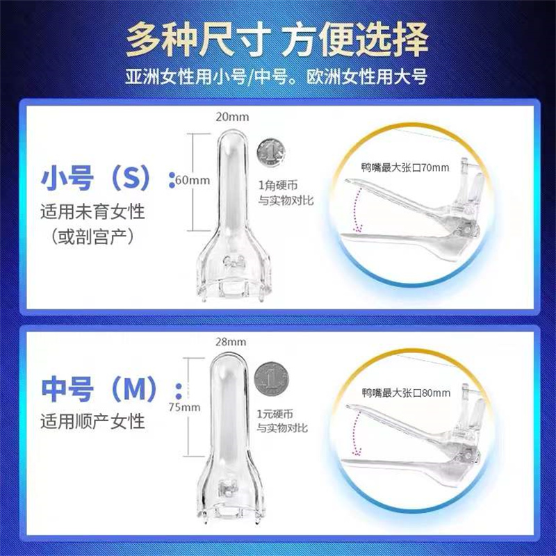 阴道扩张器撑开医用内窥镜鸭嘴钳阔工具扩宫子宫口小号宫颈扩阴WY-图1