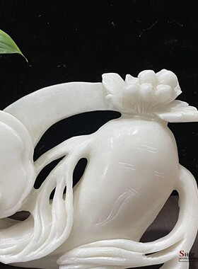 天然白玉人生如意摆件家居装饰品客厅酒柜办公室乔迁结婚送礼摆设