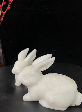 玉乡之源玉平安新中式客厅玉兔