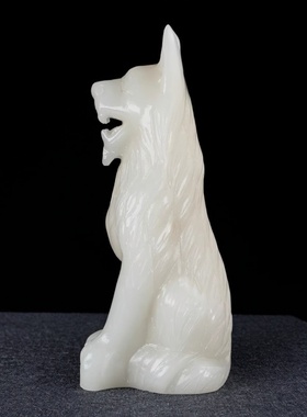 天然玉石狗摆件十二生肖狗家居客厅酒柜办公室装饰品开业礼品摆设