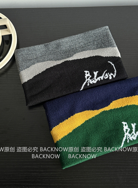 BACKNOW潮网红百搭运动针织发带