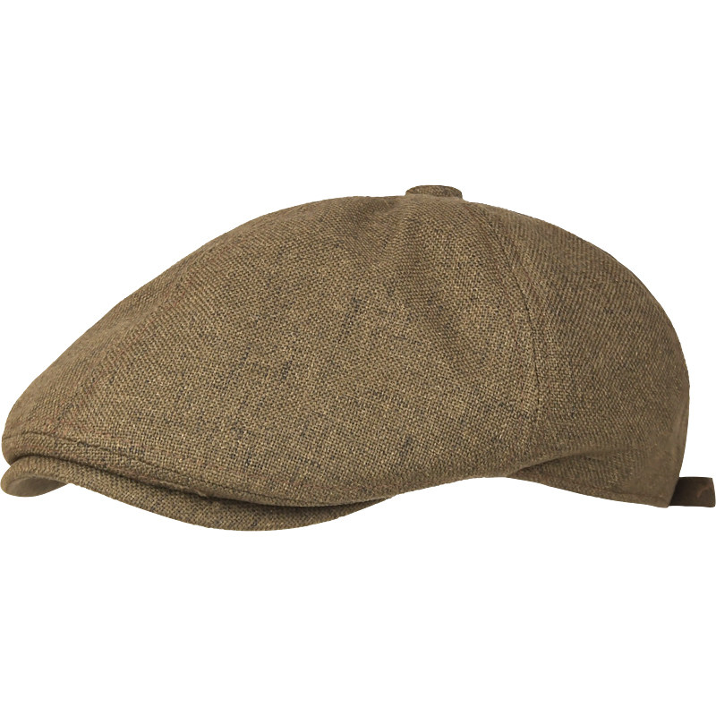 BACKNOW自制棉麻前进帽女复古咖啡色贝雷帽男时尚纯色英伦百搭,淘宝优惠券,粉丝福利购,淘宝优惠卷