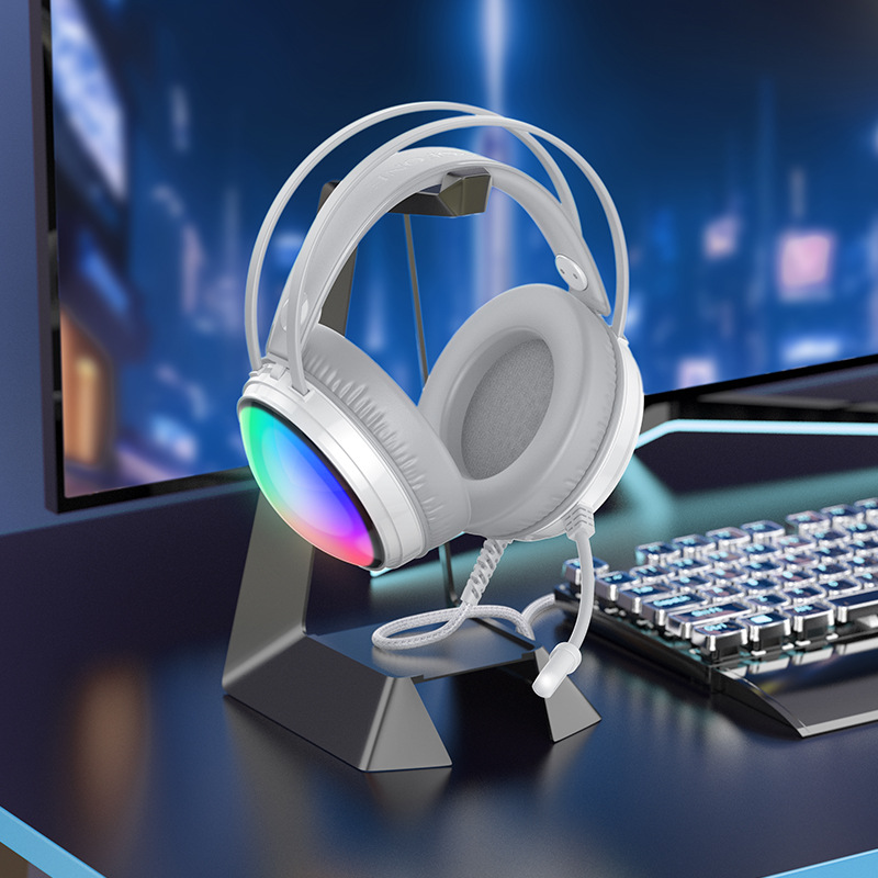 Gaming Headphone with Microphone Wired Headset Gamer游戏耳机-图0