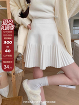 PPHOME homemade ~ 100 pleated knit dress version ultra positive autumn-winter knit short dress 100 lap A half body short skirt woman