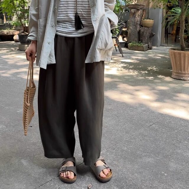 Iamstudio Tencel Linen Super Cool Japanese Balloon Pants Elastic Waist Cool Pants Return 3126