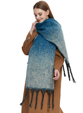 New shawl, thickened collar, loop yarn, thick tassel colore
