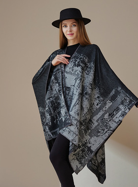 Retro Graffiti Classic Warm Office Air Conditioning Shawl N