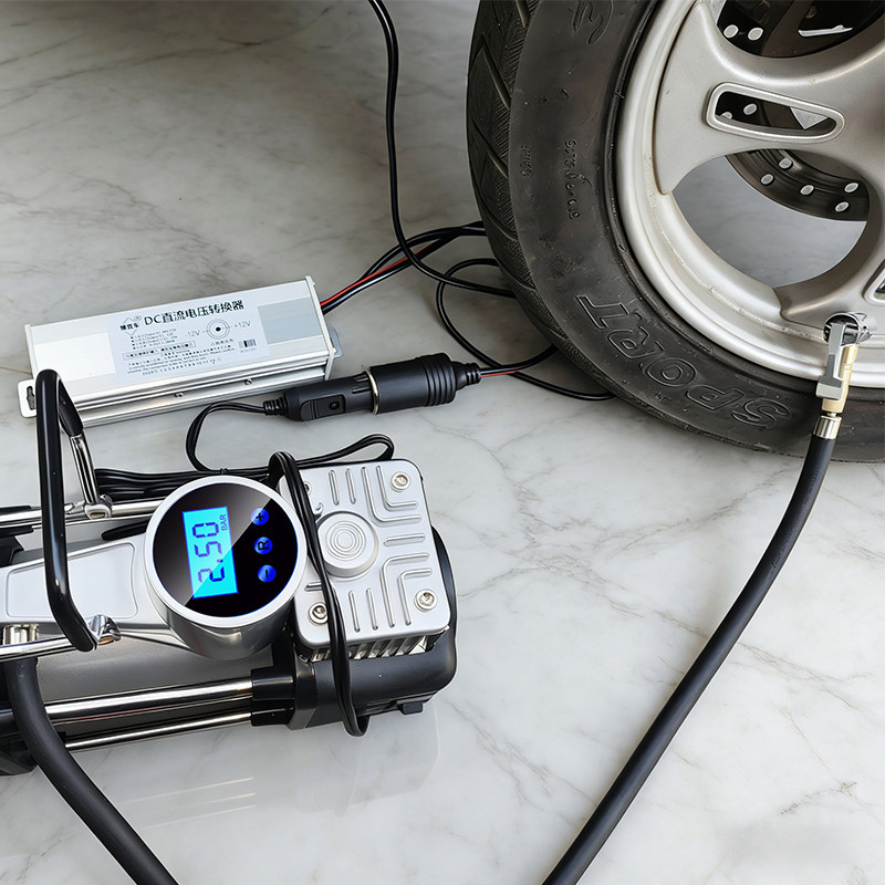 电动车36V48V60V72V转12V点烟器插孔转换器车载充气泵洗车15A20A - 图0