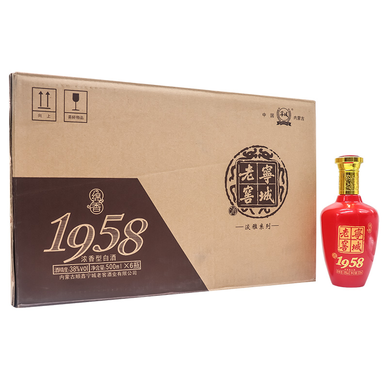 宁城老窖1958绵香52度500ml*6瓶整箱原浆年份系列白酒礼盒装-图1