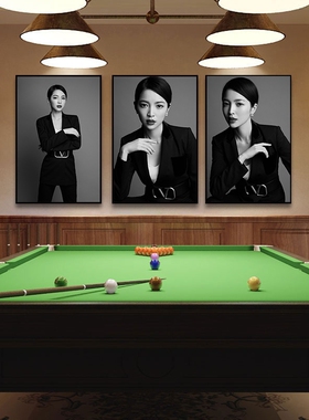 潘晓婷王钟瑶台球厅装饰画