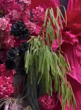 装饰绿植仿真婚礼堂软胶豌豆荚