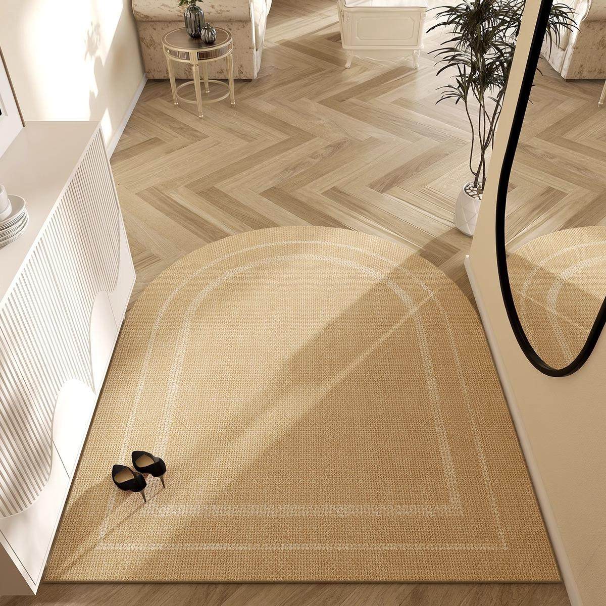 水晶绒入户门地垫可裁剪耐脏家用防滑玄关地毯奶油风进门门口门垫,淘宝优惠券,粉丝福利购,淘宝优惠卷