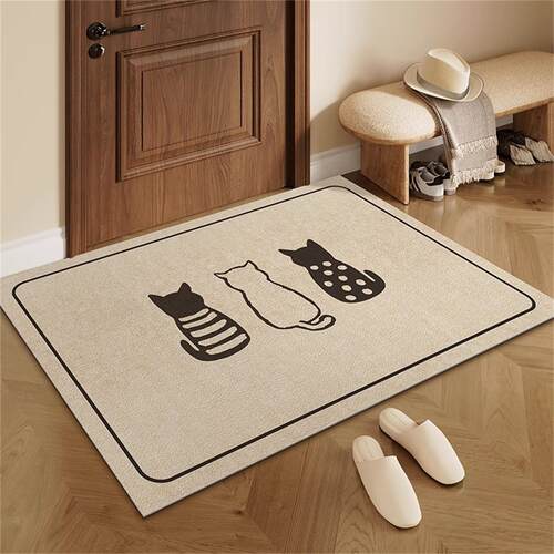 日式入户门地垫2026新款高级感玄关可裁剪防滑门垫进门门口地毯 - 图0