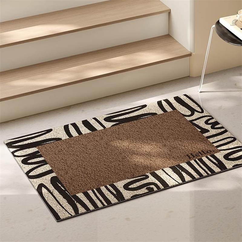 丝圈入户门地垫高级感进门门口可裁剪防滑脚垫子门外复古地毯家用 - 图1