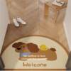 Entrance door floor mat wire loop carpet