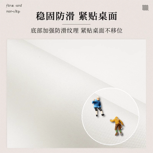 高级感纯色餐边柜桌垫防水防油免洗皮革桌布电视柜台面保护垫子 - 图2