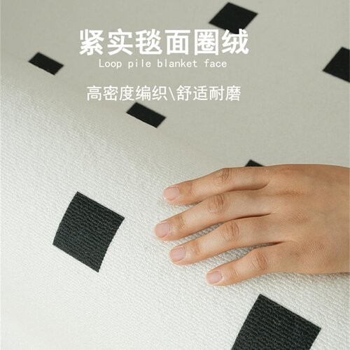 克莱因蓝客厅地毯高级感纯色中古包豪斯加厚防水沙发衣帽间地垫 - 图3
