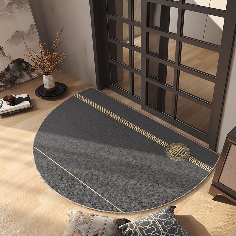 新中式入户门地垫半圆地毯新款进门防滑门垫轻奢现代大门口脚垫子,淘宝优惠券,粉丝福利购,淘宝优惠卷