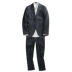 Bộ đồ vest Crowben England đôi nam mở mỏng màu xám đậm đơn hàng hai khóa mỏng phù hợp với bộ đồ hai mảnh - Suit phù hợp