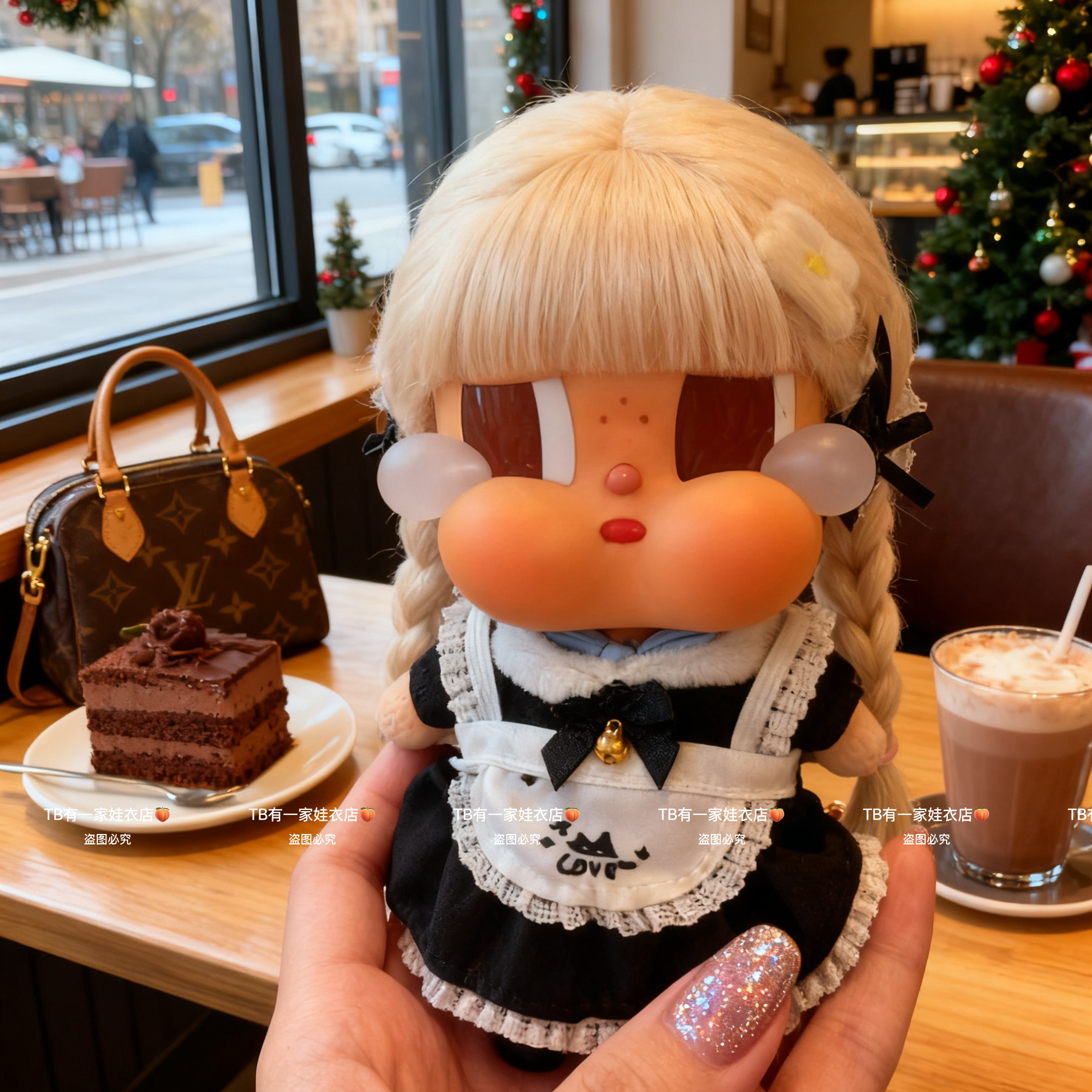 哭娃vacation衣服crybaby搪胶猫咪女仆娃衣沙滩度假着替连衣裙 - 图2