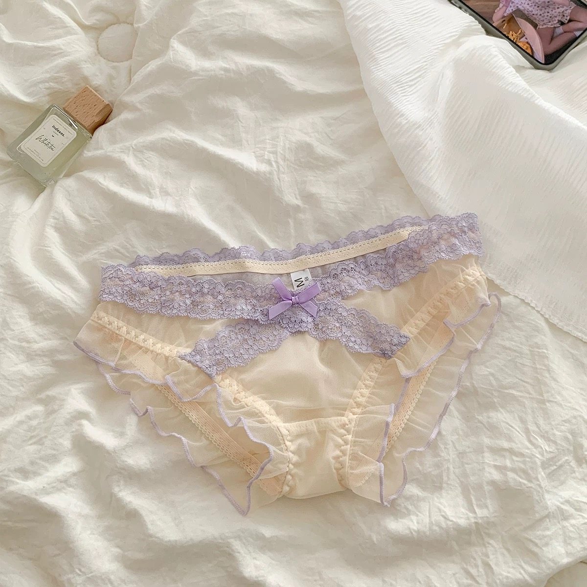 「SHU」少女心爆棚~纯欲蕾丝边性感内裤女款~日系低腰交叉内裤,淘宝优惠券,粉丝福利购,淘宝优惠卷