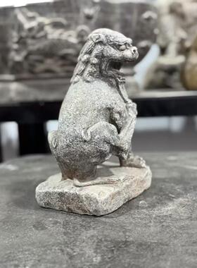 做旧石雕庭院石雕石狮子复古雕刻