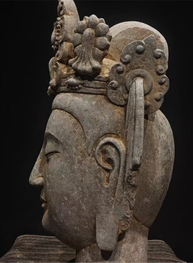 石雕庭院石雕佛头复古雕刻