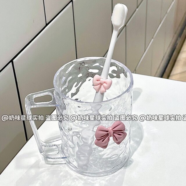 Ins transparent girl mood couple best friend storage wash cup toothbrush cup student dormitory brush cup mouth rinse cup