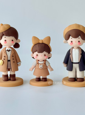 一家四口摆件亲子家居装饰一家三口桌面温馨公仔玩偶卡通女生礼物