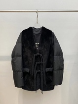 Special Price Seconds Kill Women Dress 2023 Winter Style Fashion Series Buckle Ferret Fur Temperament Goose Down Jacket