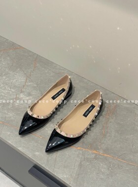 cece'coup 精致女孩儿！03/09 新品 25FW 尖头浅口铆钉平底单鞋女