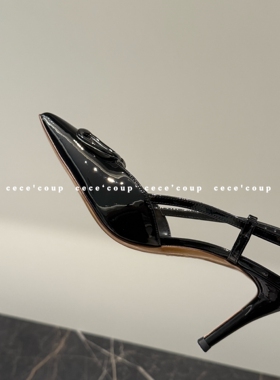 25ss经典尖头高跟鞋包头凉鞋