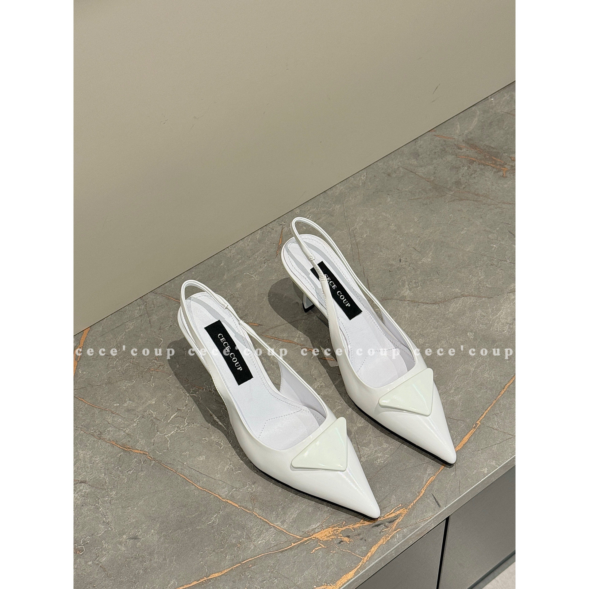 cece coup 通勤 style ！04/19 新品 24ss 尖头高跟鞋 包头凉鞋女,淘宝优惠券,粉丝福利购,淘宝优惠卷